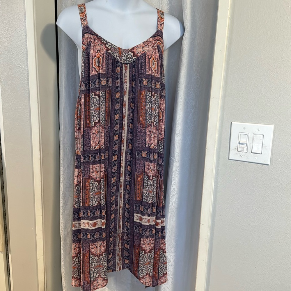 LUCKY BRAND BOHEMIAN PRINT SUNDRESS SZ:1X